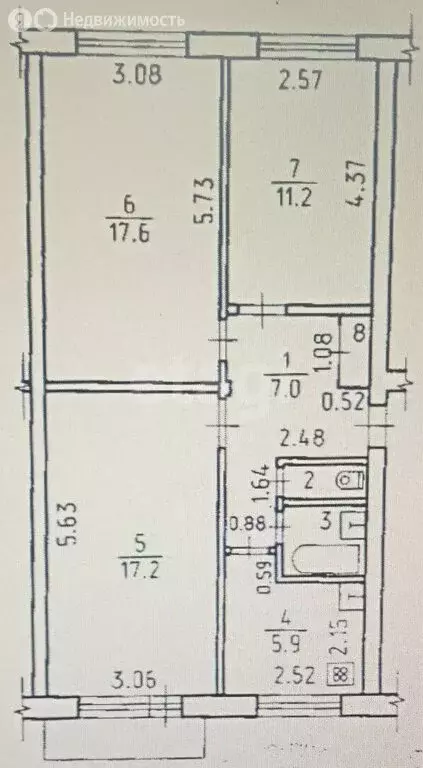 3-комнатная квартира: Ижевск, улица Труда, 36 (62.8 м) - Фото 0