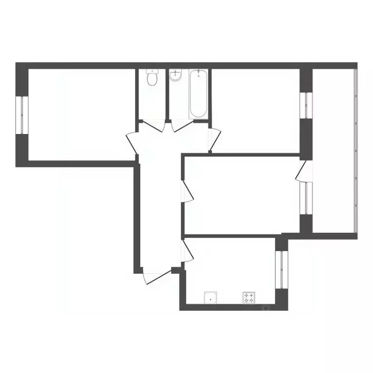 3-к кв. Тюменская область, Тюмень ул. Щербакова, 150 (64.1 м) - Фото 2