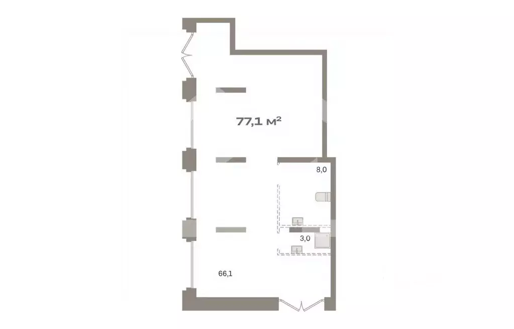 Торговая площадь в Москва Тагильская ул., 6/1 (258 м) - Фото 2