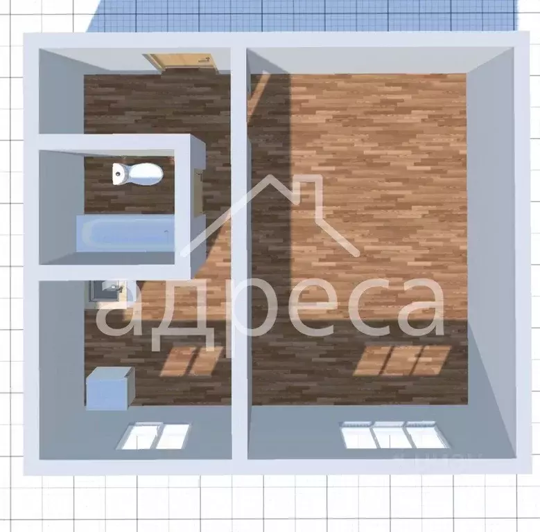 1-к кв. Самарская область, Самара Бакинская ул., 34А (29.7 м) - Фото 2