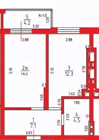 1-к кв. Калининградская область, Калининград Артиллерийская ул., 25 ... - Фото 2