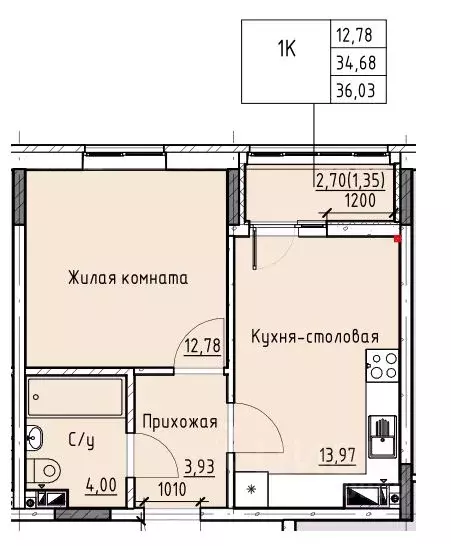 1-к кв. Ростовская область, Батайск ул. Талалихина (36.03 м) - Фото 0