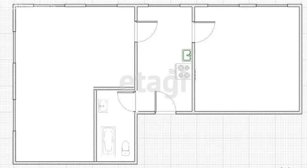 2-комнатная квартира: Кострома, Смоленская улица, 24 (38.3 м) - Фото 0