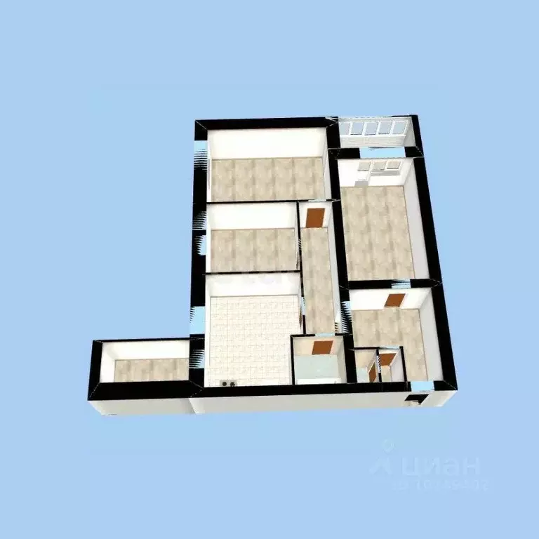 3-к кв. Башкортостан, Уфа Зеленогорская ул., 11 (94.2 м) - Фото 2