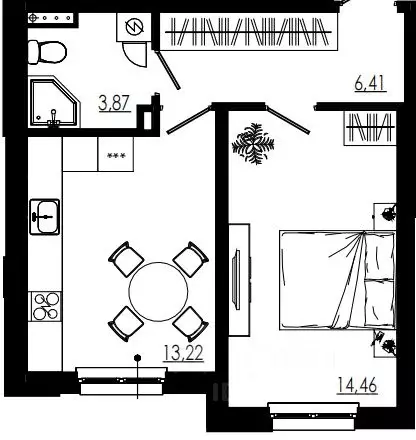 1-к кв. Ленинградская область, Тосненский район, Форносовское ... - Фото 1