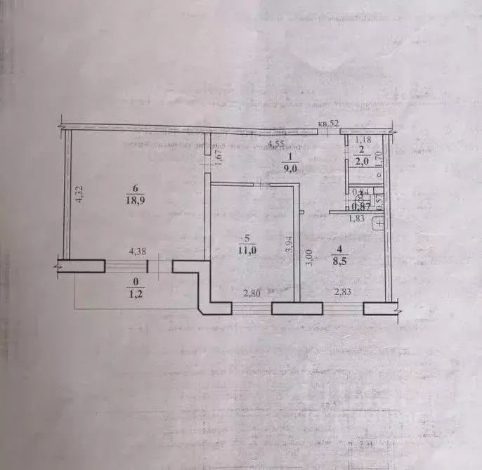 2-к кв. Забайкальский край, Нерчинск Красноармейская ул., 88 (50.3 м) - Фото 2