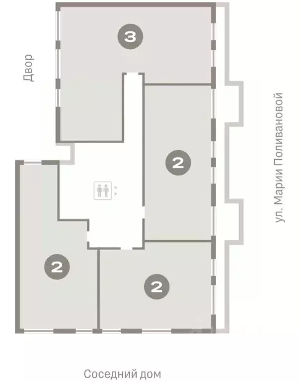 2-к кв. Ханты-Мансийский АО, Сургут 1-й мкр, Нефть жилой комплекс ... - Фото 2