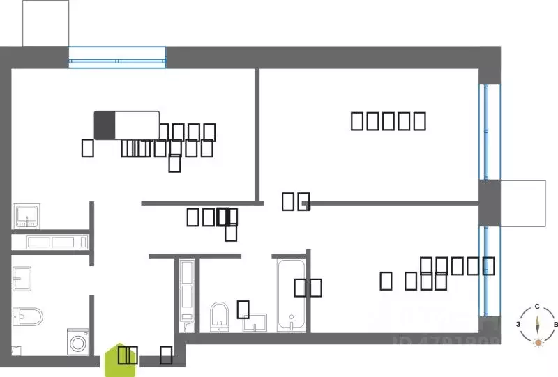2-к кв. Московская область, Красногорск Чернево-2 мкр,  (61.0 м) - Фото 1