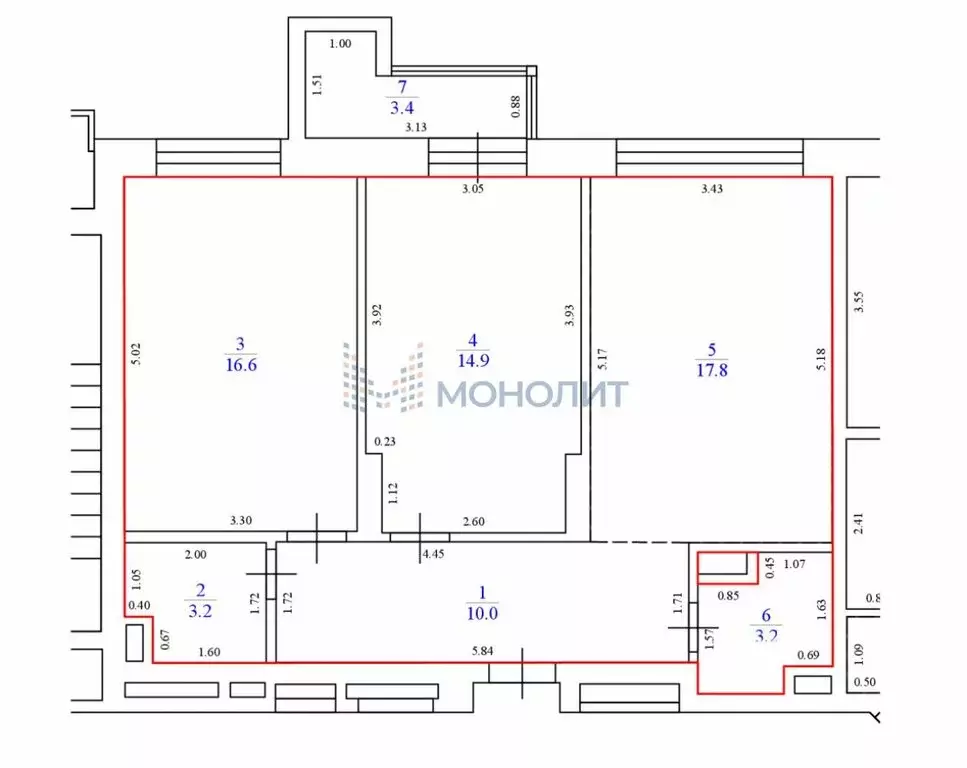 2-комнатная квартира: Нижний Новгород, Вишнёвый переулок, 3 (69.17 м) - Фото 1
