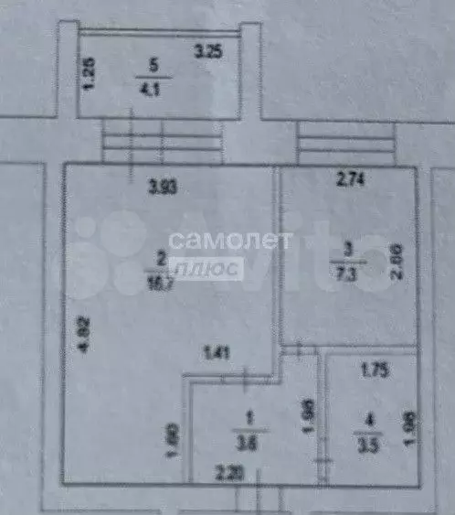 1-к. квартира, 31,1 м, 5/5 эт. - Фото 0