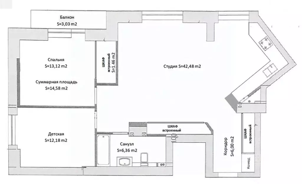 3-к кв. Саратовская область, Саратов ул. Имени Е.И. Пугачева, 51Б ... - Фото 2