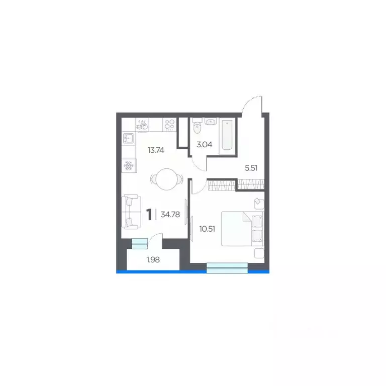 1-к кв. Рязанская область, Рязанский муниципальный округ, с. Дядьково ... - Фото 1