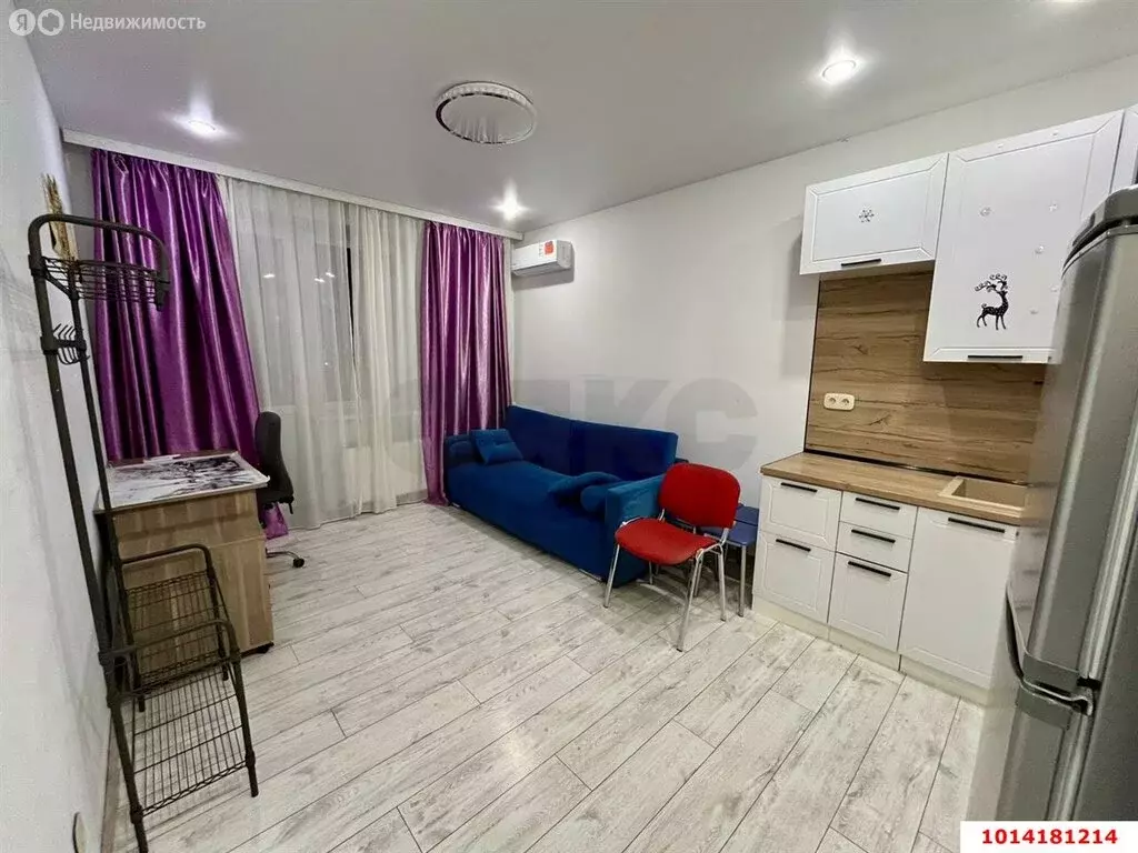 Квартира-студия: Краснодар, улица Автолюбителей, 1/7к1 (30 м) - Фото 1