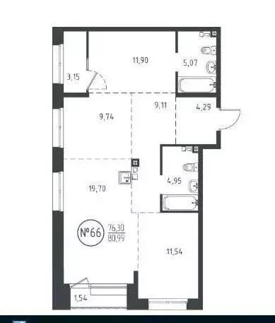 4-комнатная квартира: Иркутск, улица Эдуара Дьяконова, 10 (80.99 м) - Фото 0