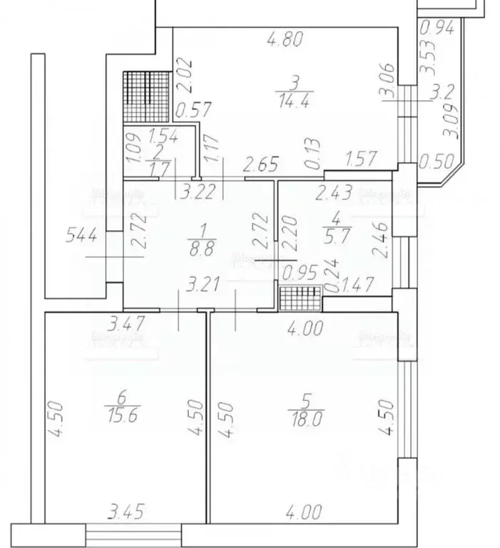 2-к кв. Санкт-Петербург Будапештская ул., 102 (60.0 м) - Фото 1