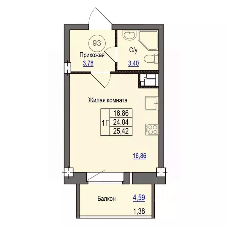 1-к кв. Псковская область, Псковский район, Завеличенская волость, д. ... - Фото 1