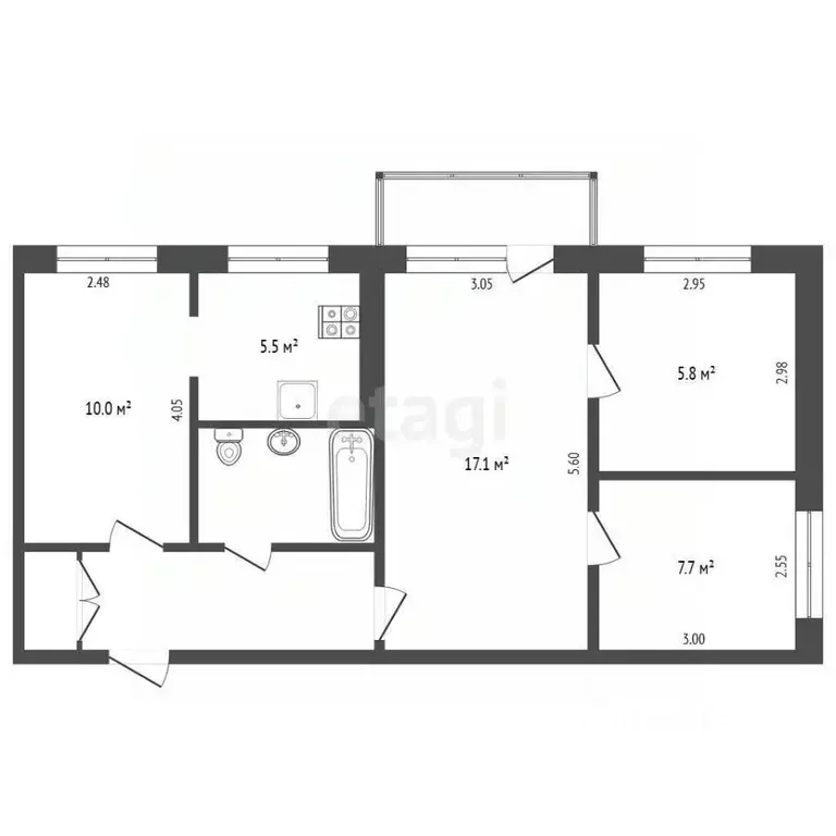 4-к кв. Камчатский край, Петропавловск-Камчатский ул. Труда, 39 (60.2 ... - Фото 1