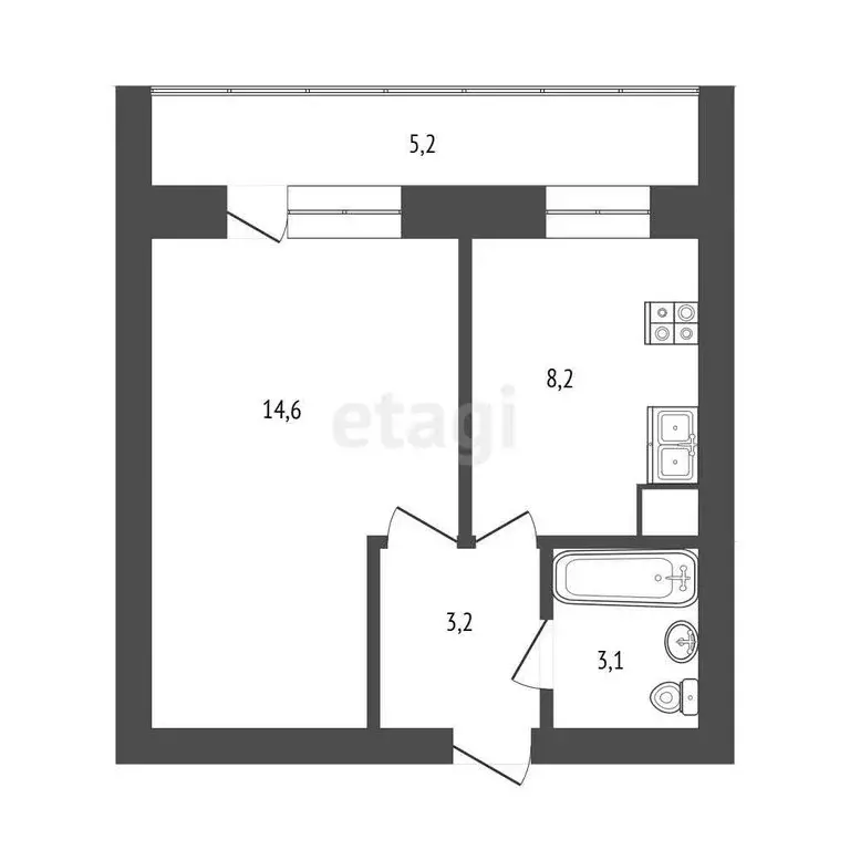 1-комнатная квартира: Йошкар-Ола, улица Чернякова, 7А (31.7 м) - Фото 1