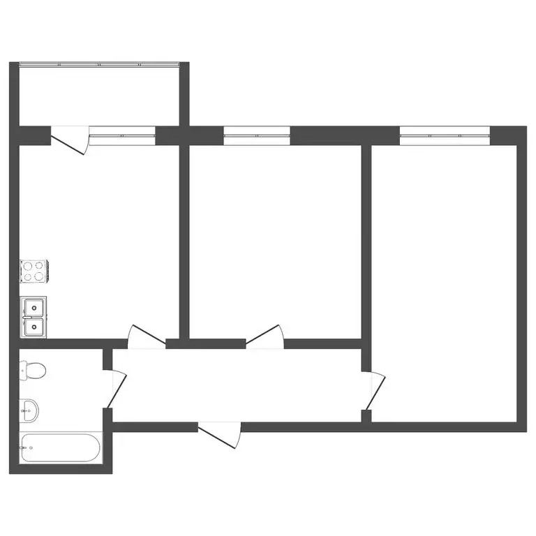 2-комнатная квартира: Тюмень, улица Червишевский Тракт, 45к2 (52 м) - Фото 1