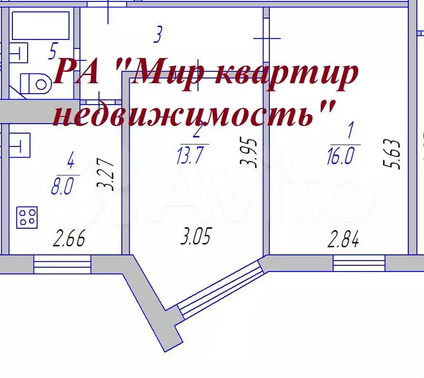 2-к. квартира, 49 м, 1/9 эт. - Фото 0