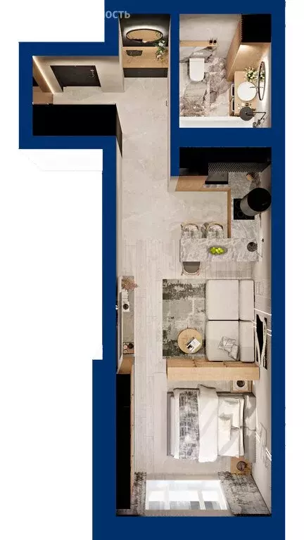 Квартира-студия: Уфа, Сипайловская улица, 31 (35.4 м) - Фото 2