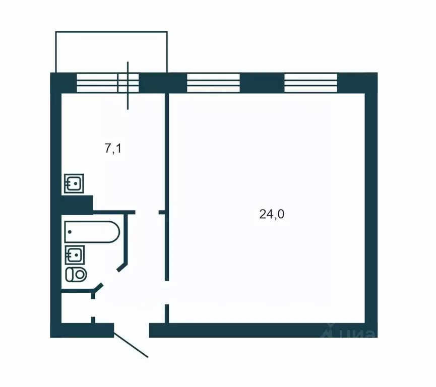 1-к кв. Новосибирская область, Искитим Южный мкр, Ясный жилмассив, 33 ... - Фото 2