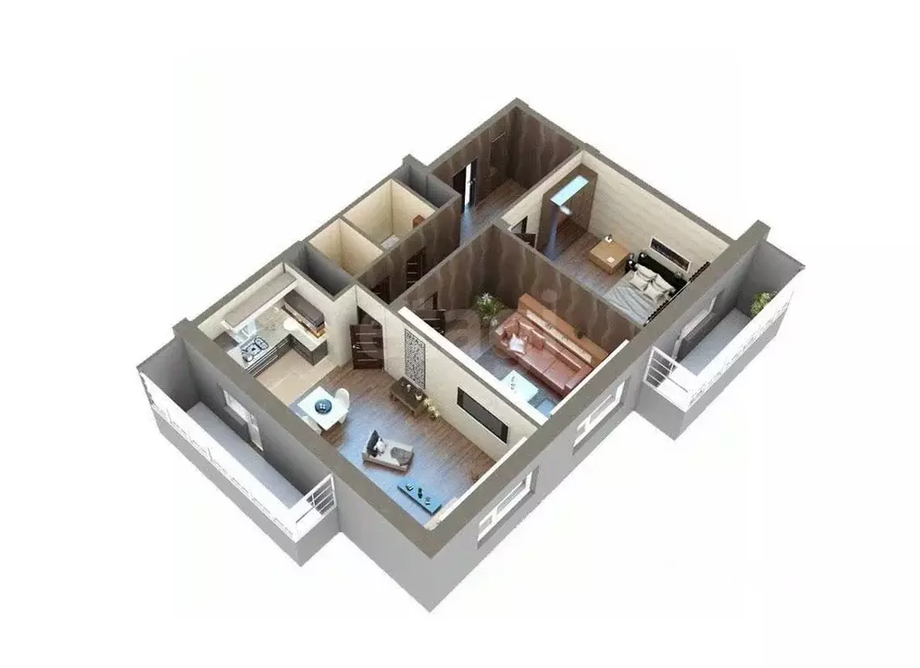 3-к кв. Татарстан, Казань ул. Азата Аббасова, 11 (81.1 м) - Фото 2