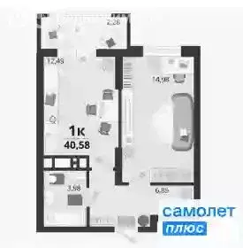 1-комнатная квартира: посёлок Знаменский, микрорайон Родные Просторы ... - Фото 0