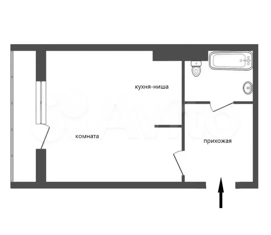 Квартира-студия, 32,2 м, 9/17 эт. - Фото 0