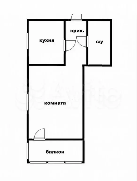 1-к. квартира, 26,5 м, 2/6 эт. - Фото 0