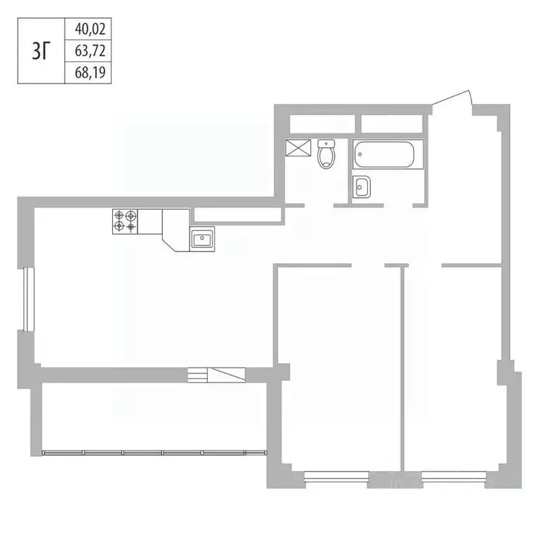3-к кв. Татарстан, Набережные Челны ул. Раскольникова, 22 (68.19 м) - Фото 0