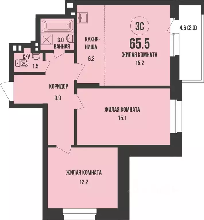 2-к кв. Новосибирская область, Новосибирск ул. Имени генерал-майора ... - Фото 1