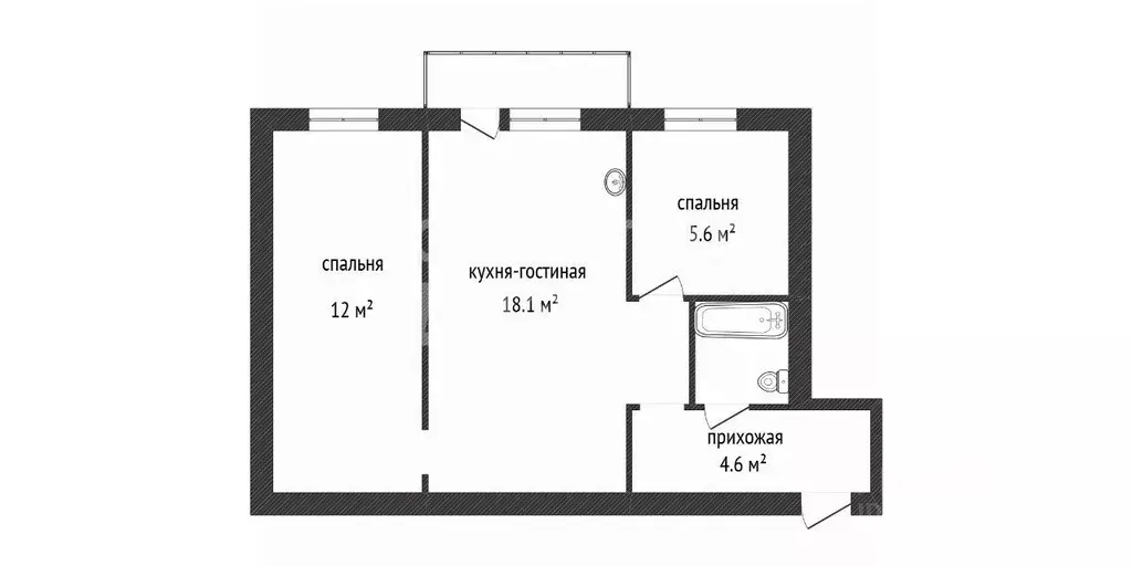 2-к кв. Кемеровская область, Ленинск-Кузнецкий просп. Кирова, 77 (43.3 ... - Фото 2