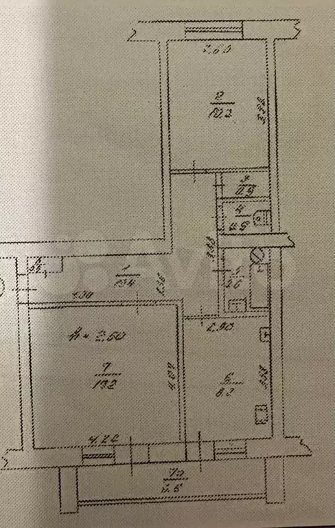 2-к. квартира, 51 м, 2/2 эт. - Фото 0