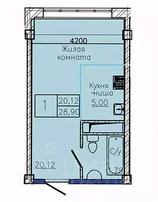Студия Ставропольский край, Пятигорск  (28.9 м) - Фото 1