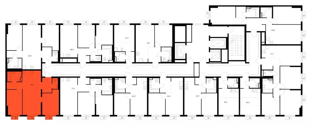 2-к кв. Москва Митинский Лес жилой комплекс, к14 (56.7 м) - Фото 2