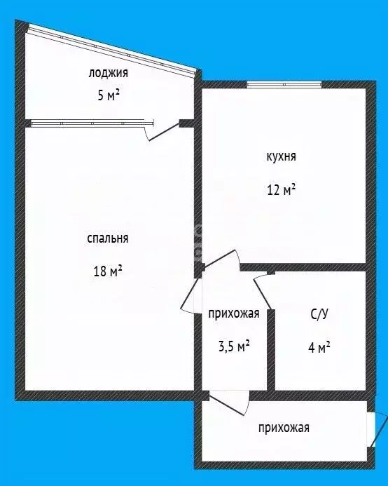 1-к кв. Дагестан, Каспийск ул. Хизроева, 18А (40.0 м) - Фото 2