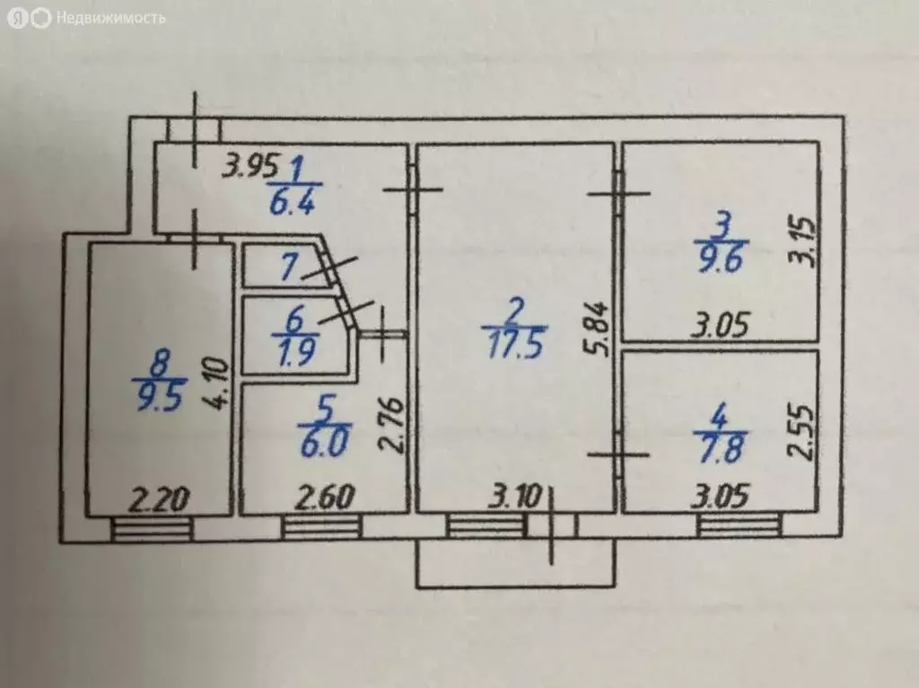 4-комнатная квартира: Махачкала, улица Гагарина, 50 (60 м) - Фото 2