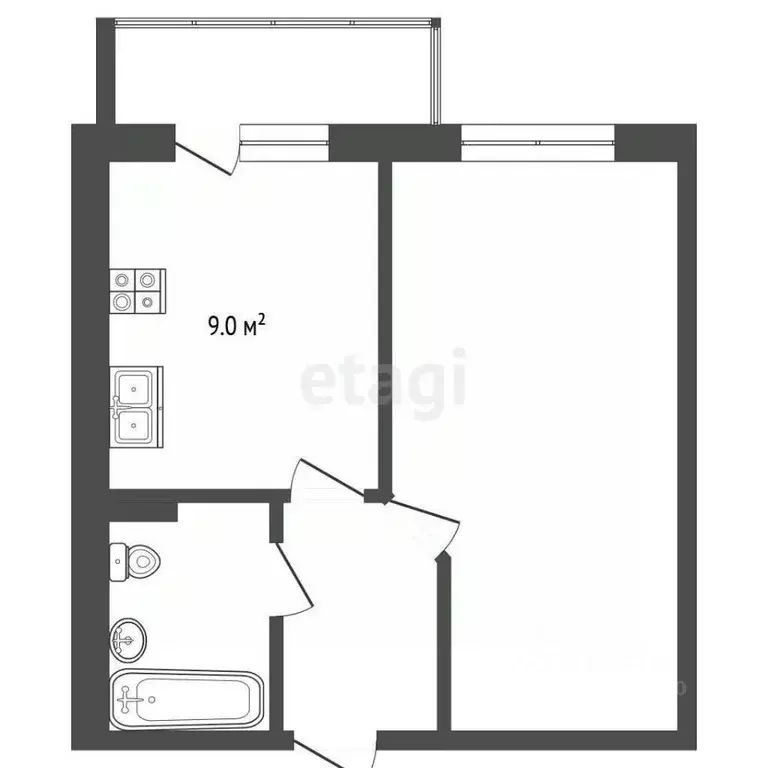 1-к кв. Ярославская область, Ярославль ул. Труфанова, 10А (29.9 м) - Фото 0