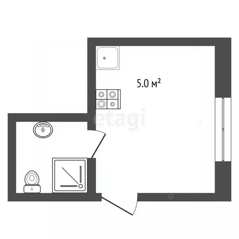 Студия Москва Северное Чертаново мкр, 6к607 (14.3 м) - Фото 1