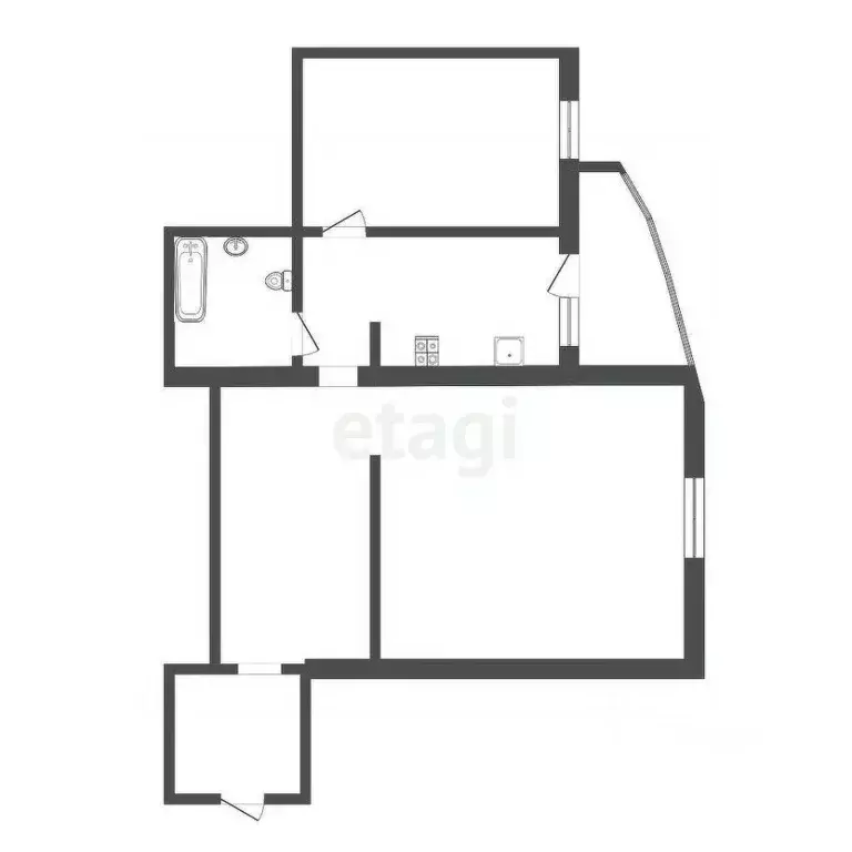 2-к кв. Тюменская область, Тюмень ул. 30 лет Победы, 50к1 (70.0 м) - Фото 1