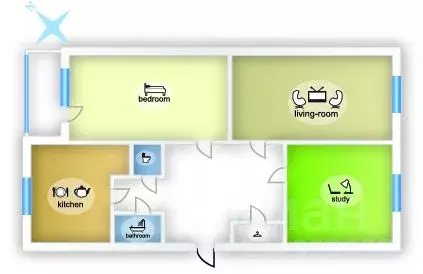 3-к кв. Москва Малая Никитская ул., 16/5 (80.0 м) - Фото 2