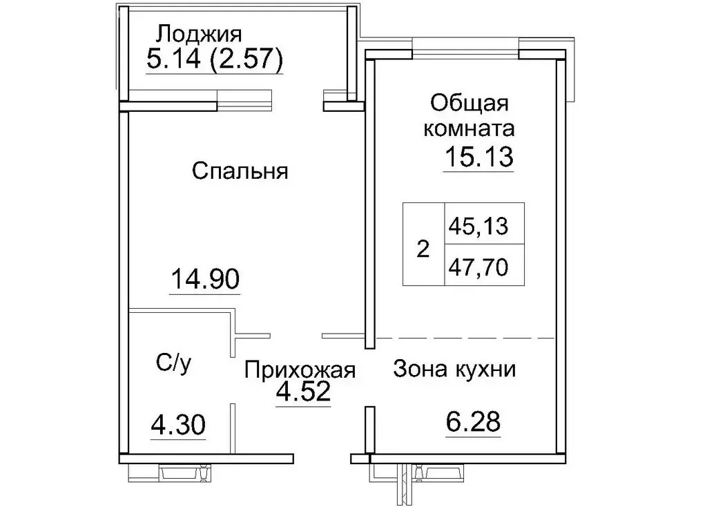 2-комнатная квартира: Новосибирский район, рабочий посёлок Краснообск, ... - Фото 0