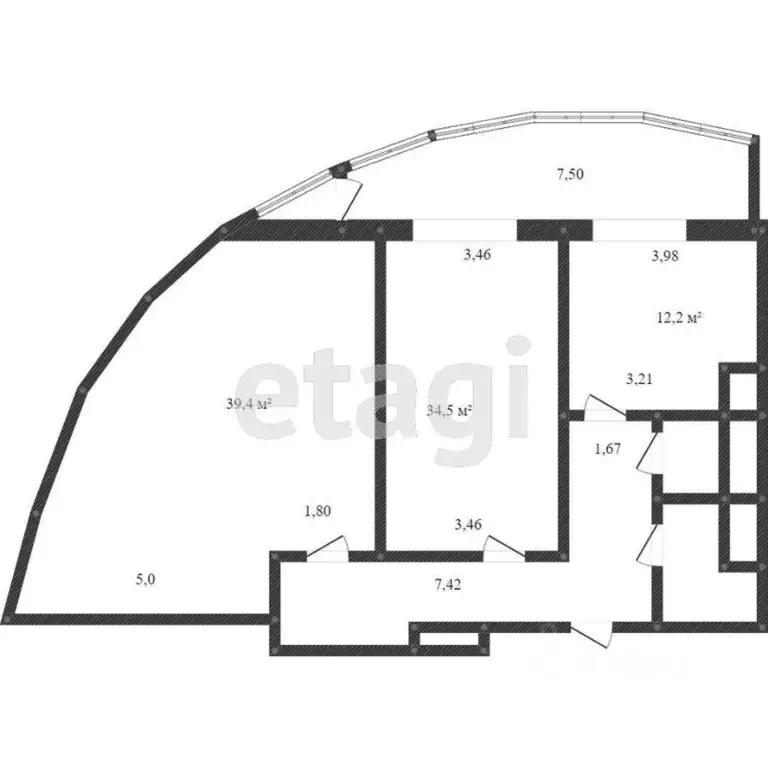 2-к кв. Белгородская область, Белгород Садовая ул., 3А (108.6 м) - Фото 2