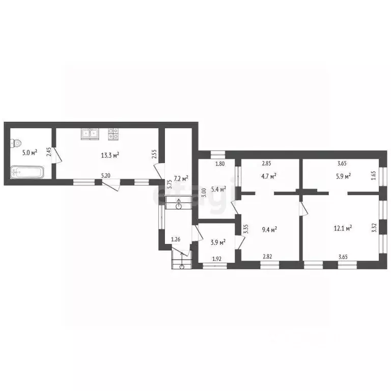 Дом в Ростовская область, Ростов-на-Дону пос. Орджоникидзе, ул. ... - Фото 2