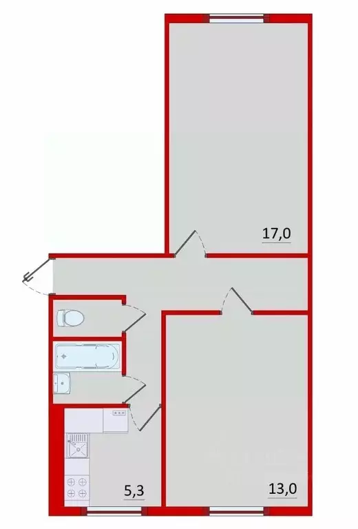 2-к кв. Ленинградская область, Гатчинский муниципальный округ, пос. ... - Фото 2