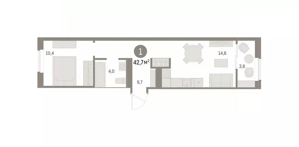 1-к кв. Курганская область, Курган Центральный жилрайон, Дом Кино ... - Фото 2