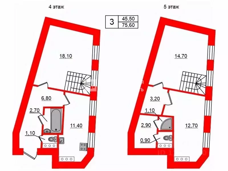 3-к кв. Санкт-Петербург ул. Комиссара Смирнова, 4Б (75.6 м) - Фото 1