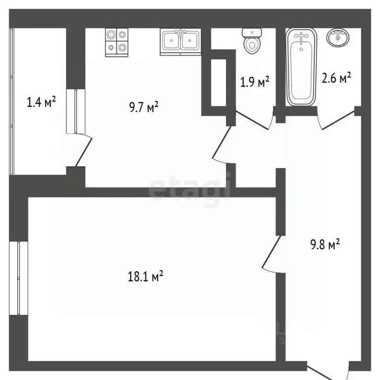 1-к кв. Нижегородская область, Нижний Новгород Бурнаковская ул., 83 ... - Фото 2