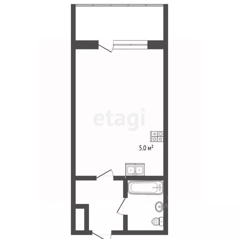 Студия Севастополь ул. Парковая, 7 (44.1 м) - Фото 2